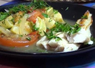 Cocinar filete de abadejo en el horno: una receta con fotos y videos paso a paso.