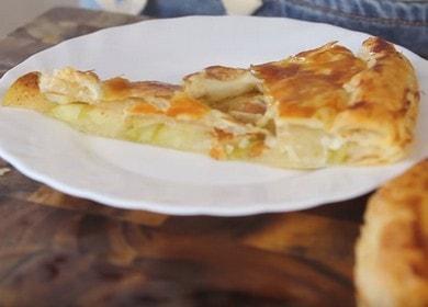 Brza i ukusna torta od lisnatog tijesta od jabuka: recept s fotografijama po korak.