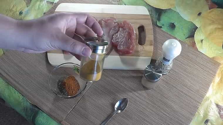 To make chicken breast basturma, prepare spices