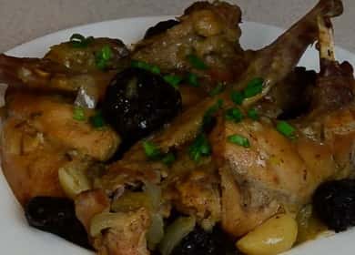 Fragrant rabbit in wine with prunes - a proven recipe