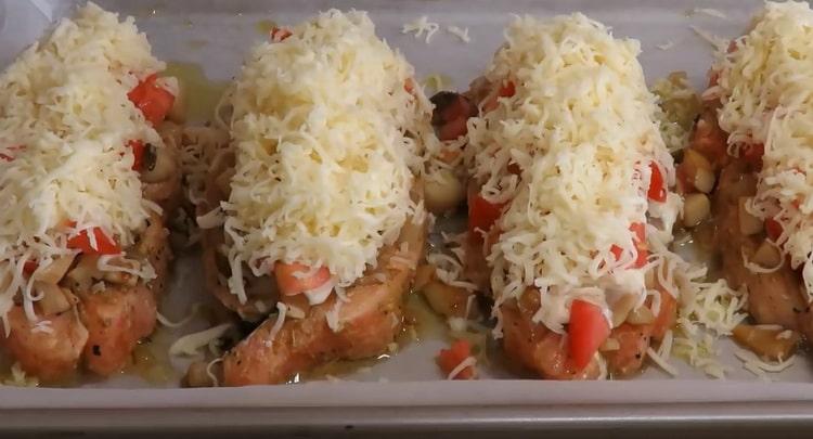 Receta para cocinar pescado, queso rallado