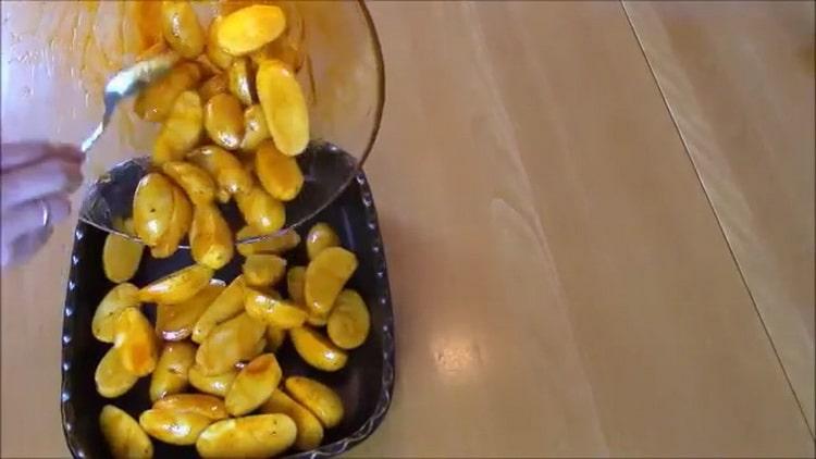 Pomiješajte sastojke u pećnici za dorado