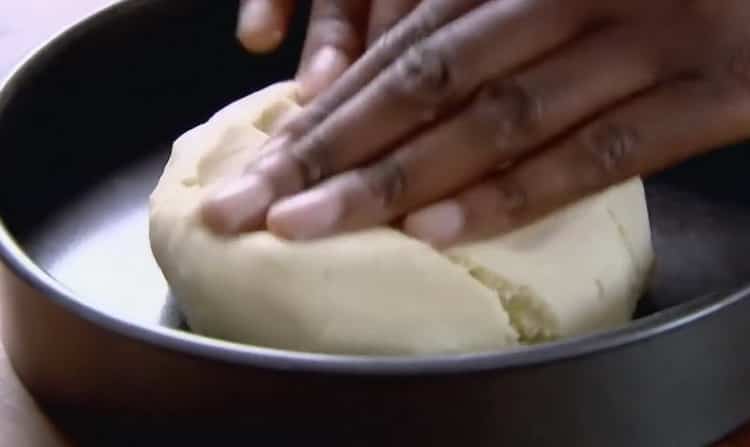 To make a shortcrust pastry, knead the dough