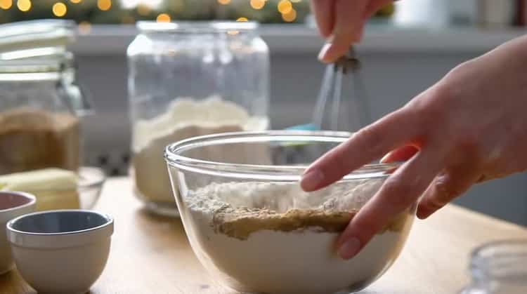 To make gingerbread cookies, prepare the ingredients