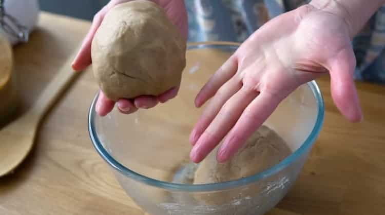 To make gingerbread cookies, prepare the dough.
