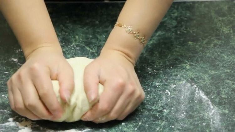 For the preparation of Italian pizza. knead the dough