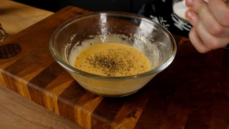 To make beef carpaccio, add spices to the sauce