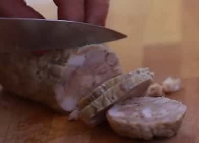 Saucisse de poulet à la maison selon une recette pas à pas avec photo