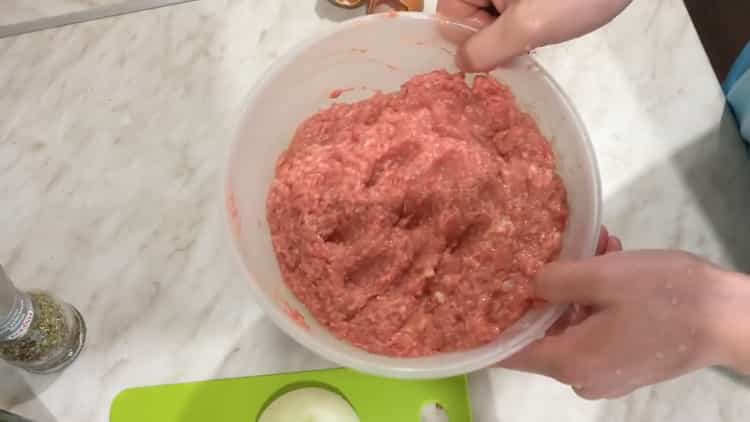 To prepare ground beef patties, prepare all the ingredients