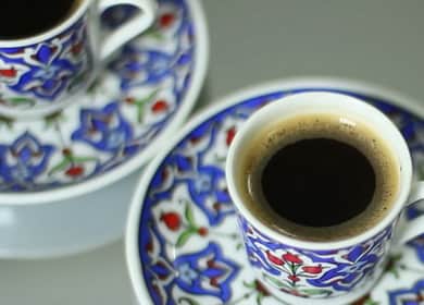 Turkish coffee according to a step by step recipe with photo