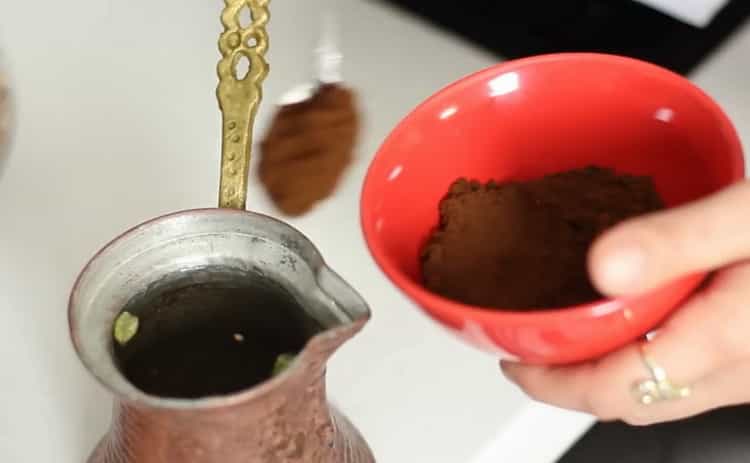To make coffee in Turkish according to a simple recipe, mix the ingredients