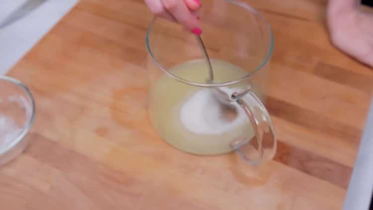To make lemonade at home, add sugar