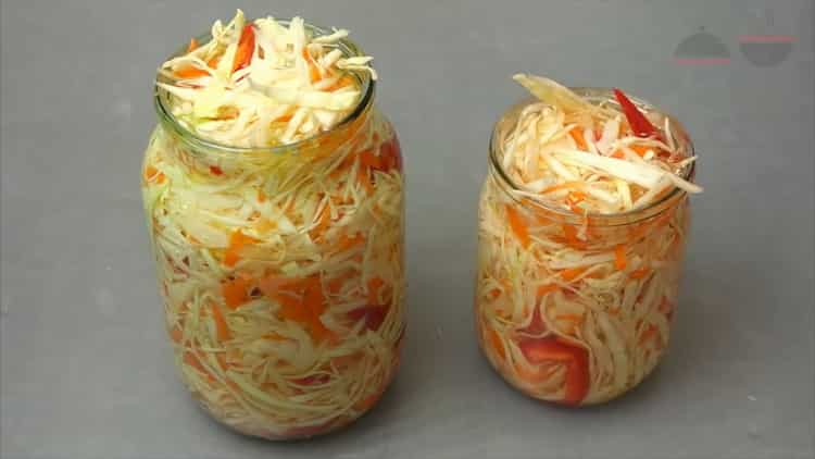 To prepare pickled cabbage, prepare everything you need