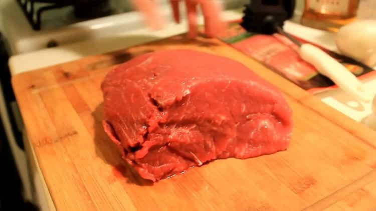 To prepare beef medallions, prepare the meat