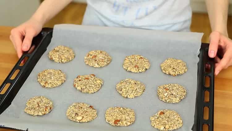Unfinished oatmeal cookies step by step recipe with photo