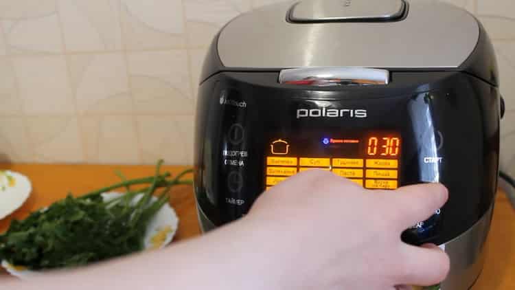 To cook vegetable stew in a multicooker, turn on the multicooker