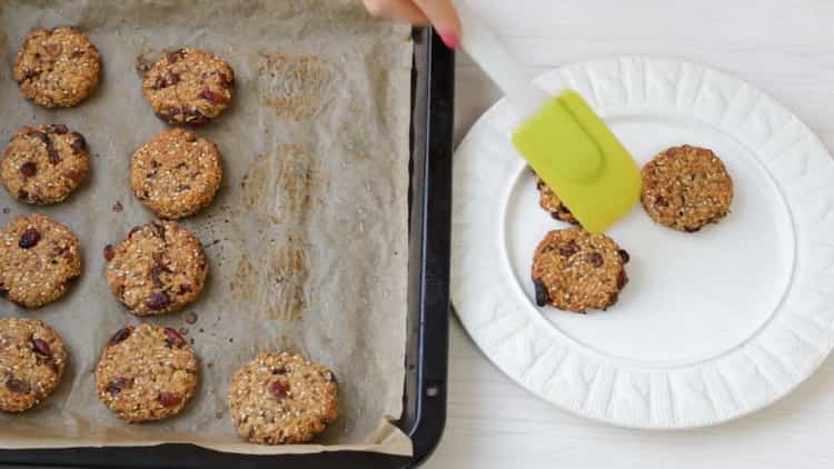 galletas de avena con plátano listo