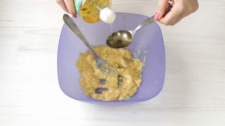 To make oatmeal cookies with banana, add butter