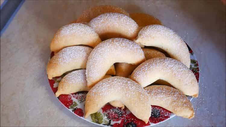 galletas de mantequilla con queso cottage listo