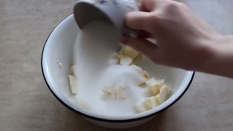 Agregue azúcar para hacer galletas de harina de arroz.