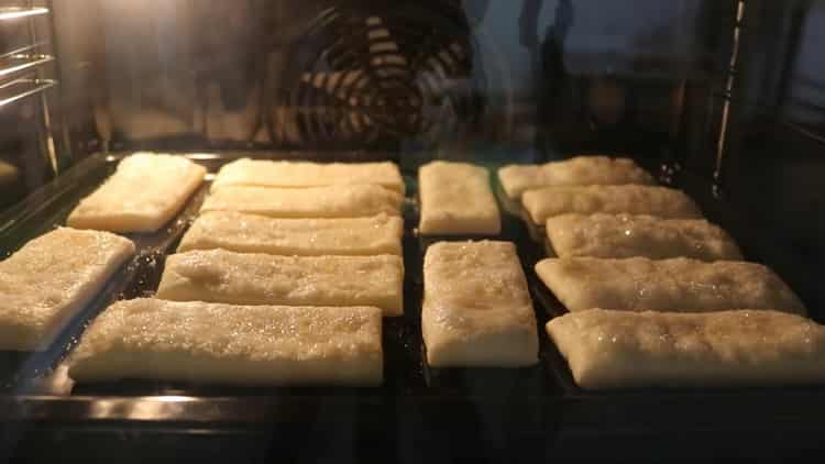 To make cookies from puff yeast-free dough, turn on the oven