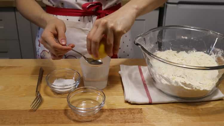 To make cookies from puff pastry, cool the water