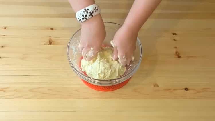 To make cookies on sour cream, knead the dough