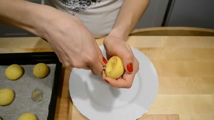 To make cookies, peaches, get the middle