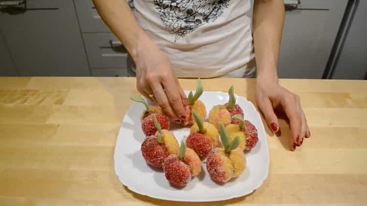 biscuits de pêches prêts