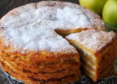 El pastel de manzana a granel más simple: una receta probada a lo largo de los años