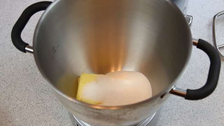 Pastel con requesón al horno según una receta paso a paso con foto