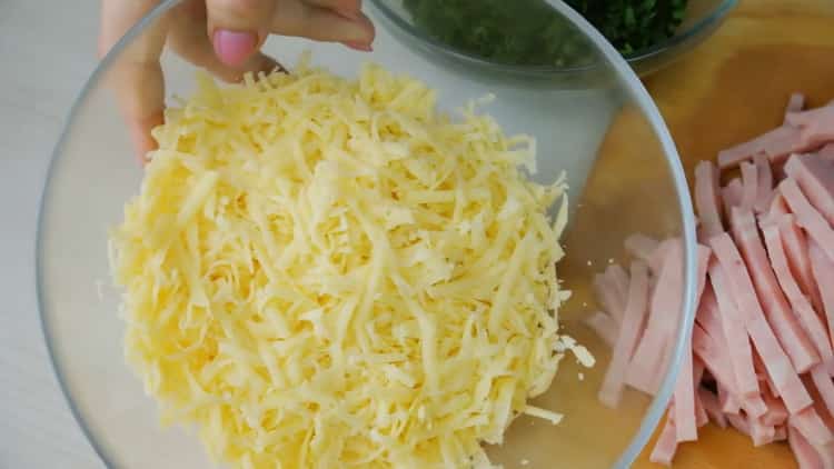 To make pizza without yeast, grate the cheese