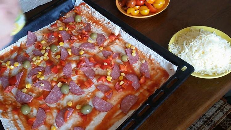 To make pita bread in the oven, put pepper