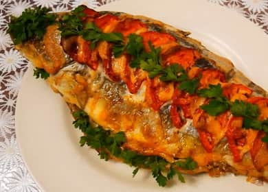Recipe for baked carp in the oven with vegetables