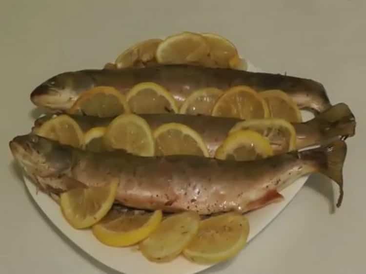 Receta para el pescado char - hornear en el horno