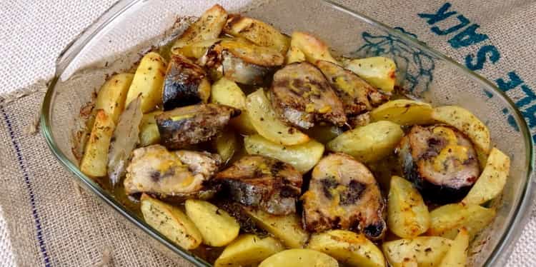 Poisson et pommes de terre au four: une recette pas à pas avec des photos