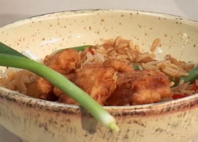 Sabroso pescado con arroz: el resultado en restaurantes