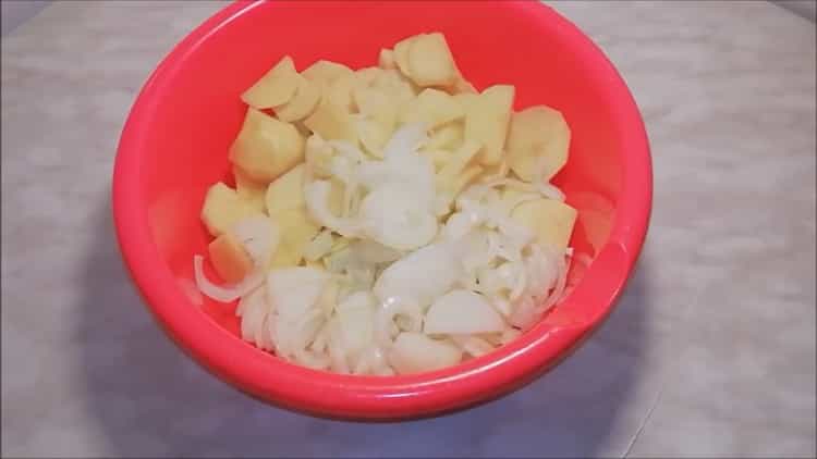 For cooking fish cheese chop onions