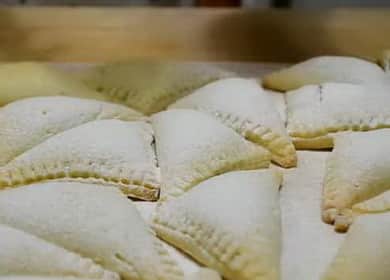 Cottage cheese cookies Envelopes with boiled condensed milk and cherries