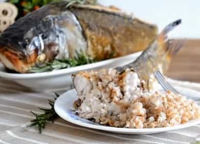 Stuffed silver carp baked in the oven - holiday recipe