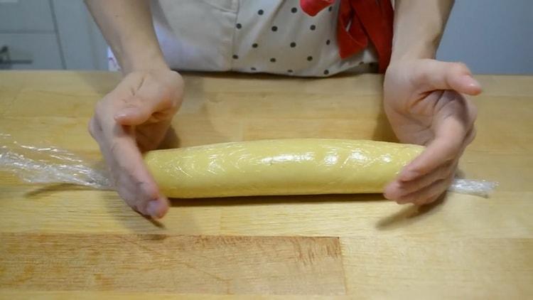 Roll out the dough to make french cookies