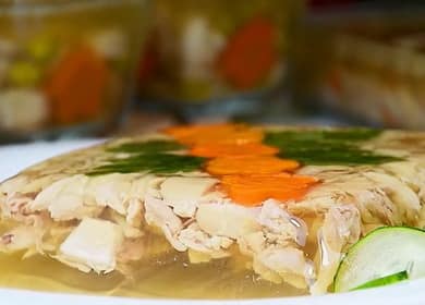 Gelée de poulet - une recette très simple et savoureuse