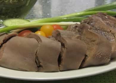 Boiled beef tongue step by step cooking