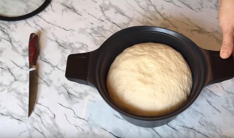 Dans un endroit chaud, la pâte se lève parfaitement.