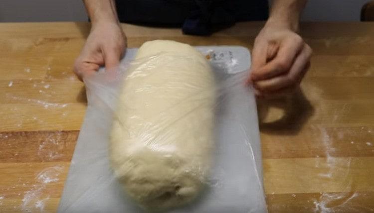 We send the dough piece back to the refrigerator.