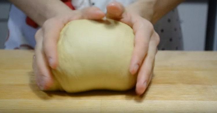 Knead a gentle soft dough.