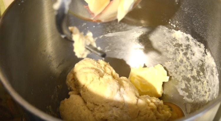 Add softened butter.