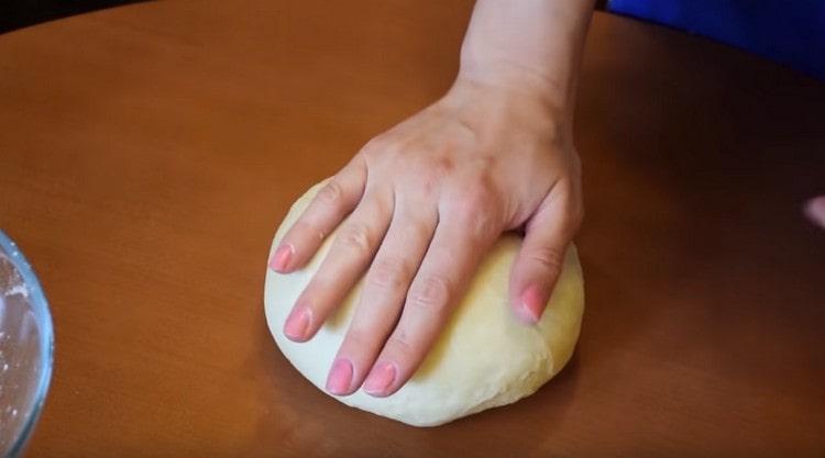 Knead the soft dough, it should not stick to your hands.
