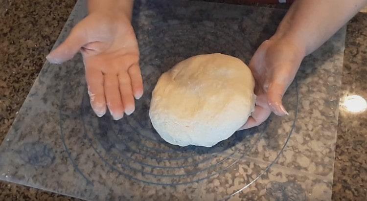 Knead the dough well on a floured work surface.