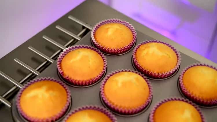 To make cupcakes at home, add food coloring